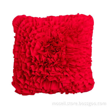 MOSELL! Fashion 3D Flower Hand-Made Polyester Cushion